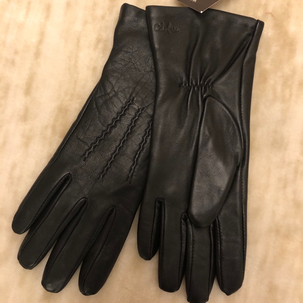 NWT COLE HAAN leather mittens